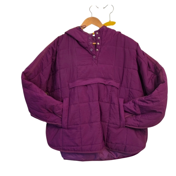 no name Jackets & Blazers - Purple Quilted Pullover Jacket